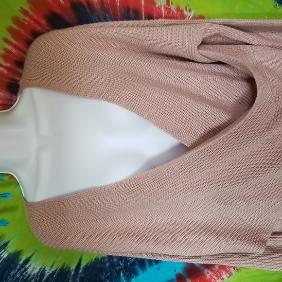 ASTR The Label Pink Wrap Front Sweater Sz XL - Picture 3 of 7